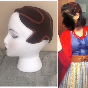 Felt brown vintage hat